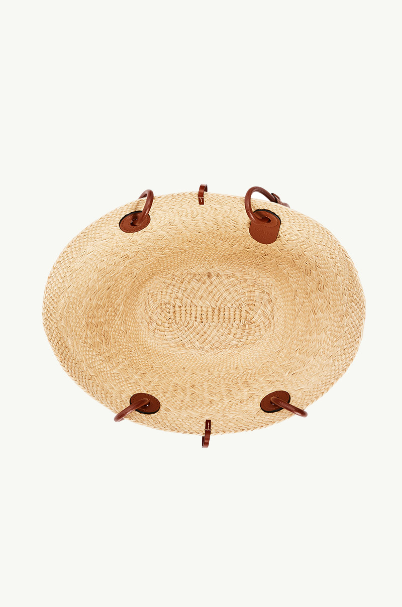 LOEWE Small Anagram Basket Bag in Natural/Tan Iraca Palm 3