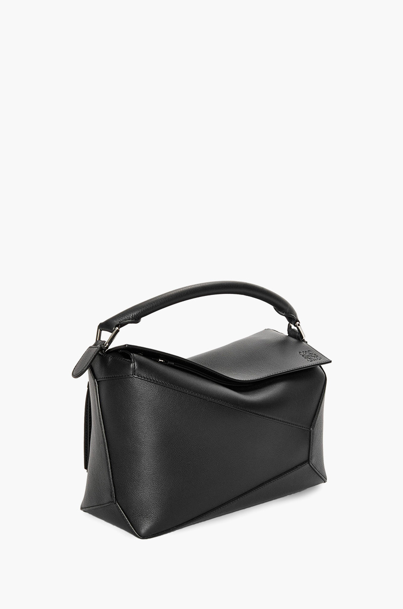 LOEWE Medium Puzzle Bag in Black Classic Calfskin 2