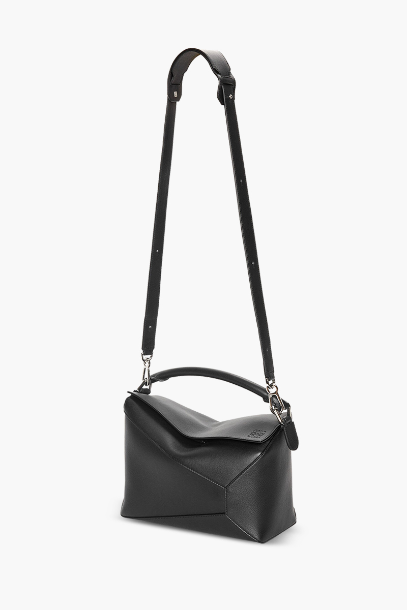 LOEWE Medium Puzzle Bag in Black Classic Calfskin 3