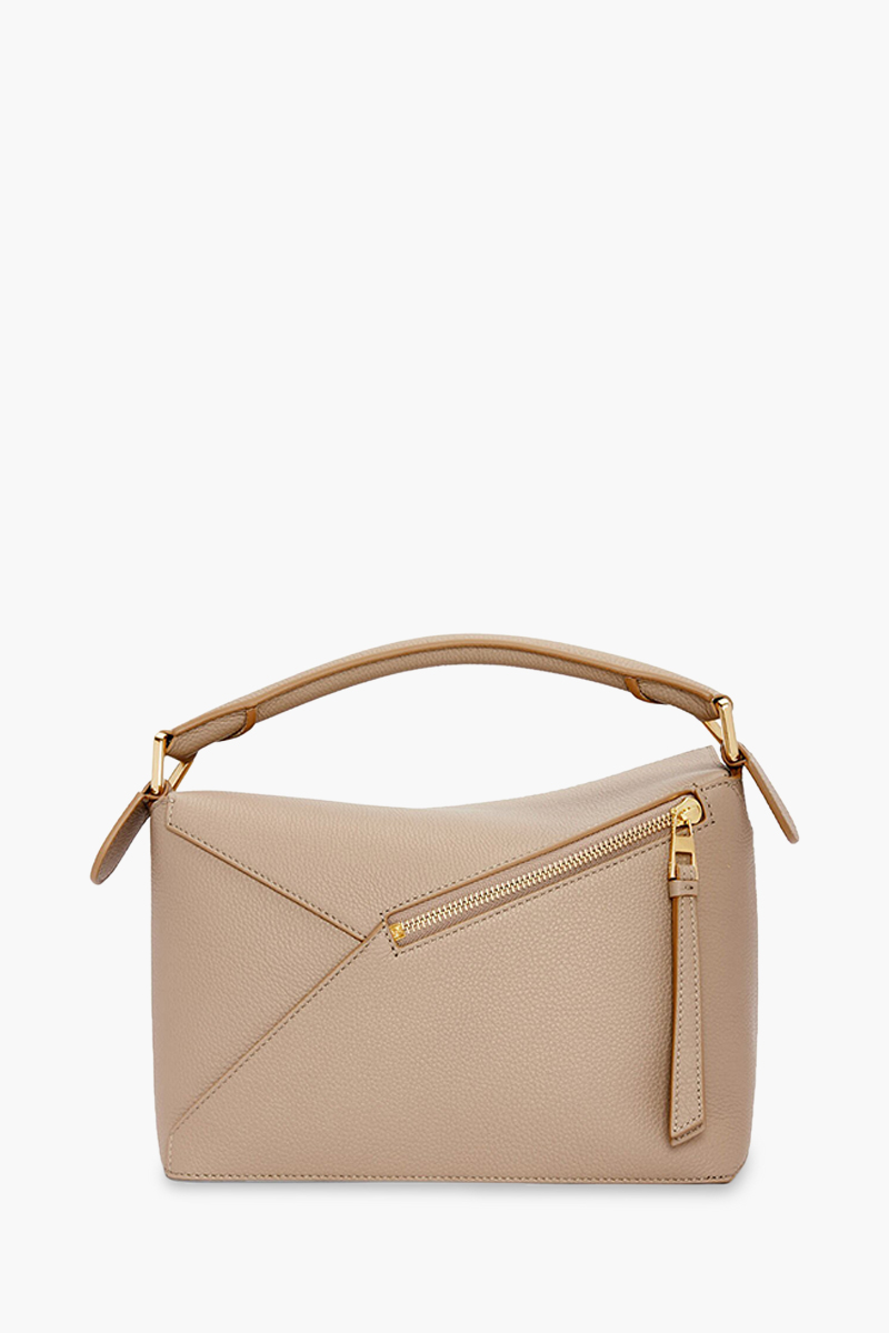 LOEWE Small Puzzle Edge Bag in Sand Soft Grained Calfskin 1