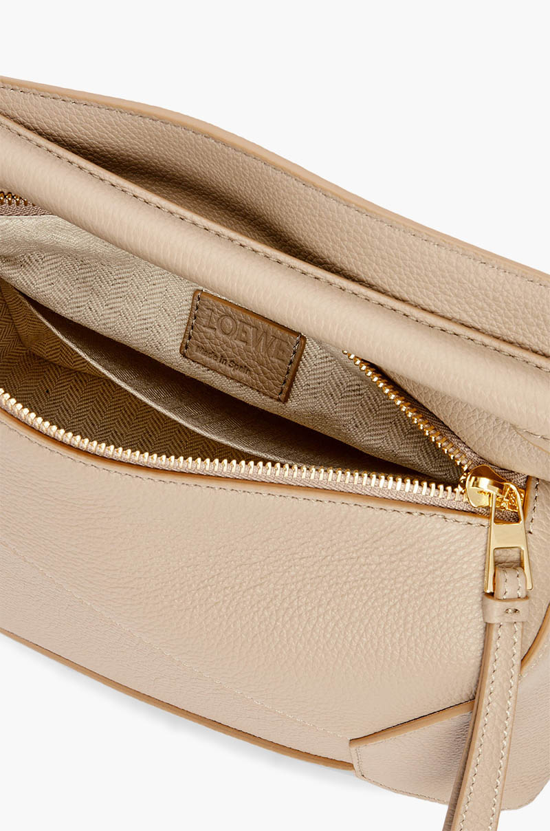 LOEWE Small Puzzle Edge Bag in Sand Soft Grained Calfskin 4