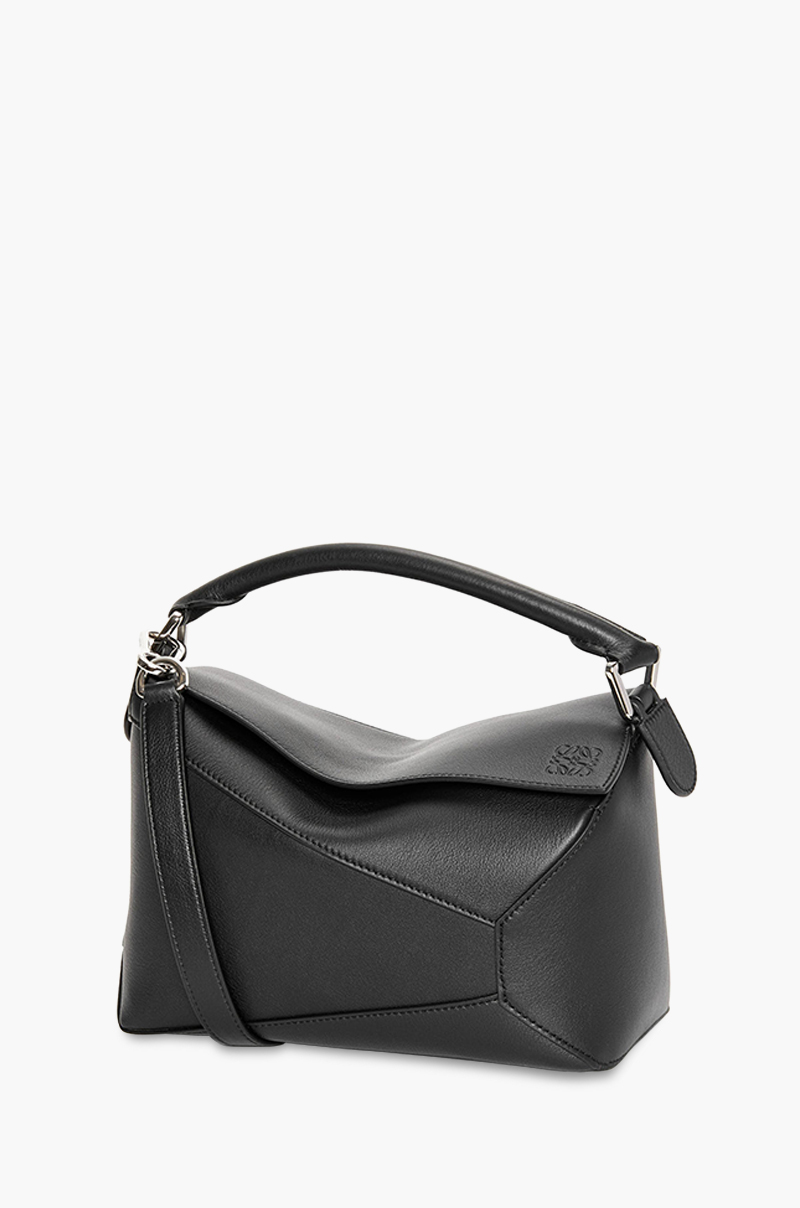 LOEWE Small Puzzle Bag in Black Classic Calfskin 0