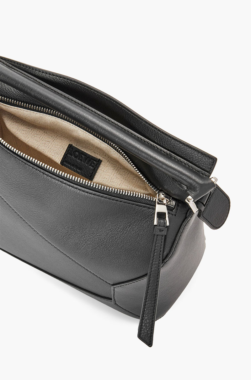 LOEWE Small Puzzle Bag in Black Classic Calfskin 4