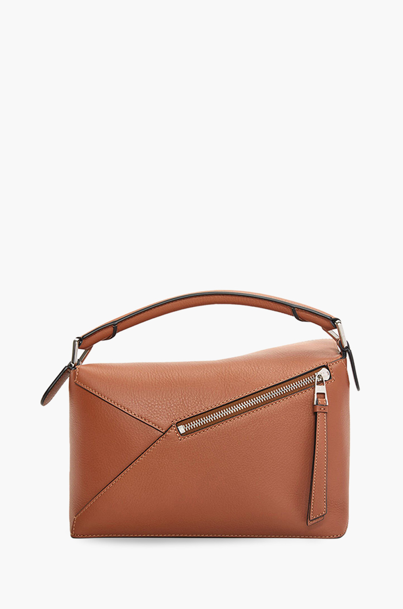 LOEWE Small Puzzle Bag in Tan Classic Calfskin 1