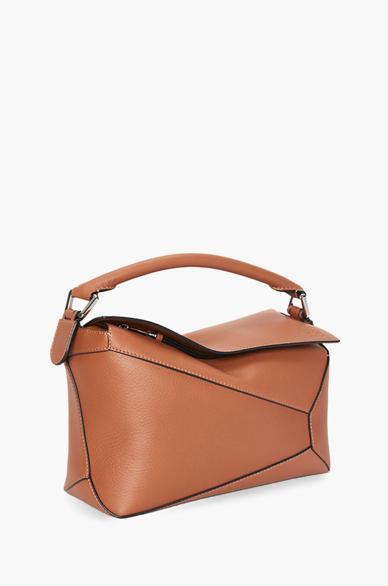 LOEWE Small Puzzle Bag in Tan Classic Calfskin 2