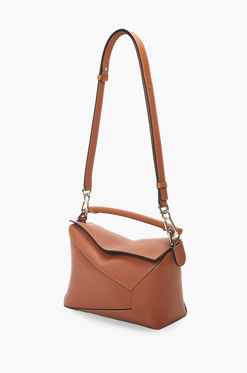 LOEWE Small Puzzle Bag in Tan Classic Calfskin 3