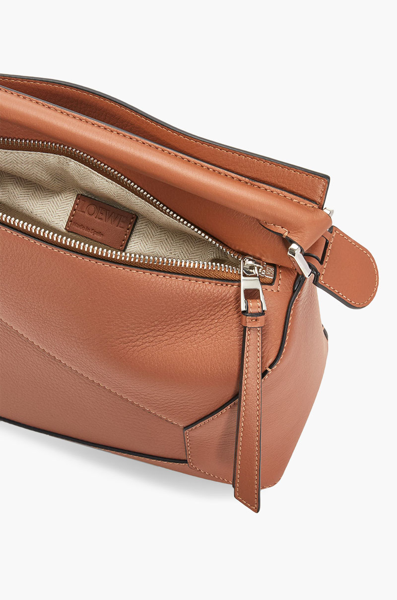 LOEWE Small Puzzle Bag in Tan Classic Calfskin 4