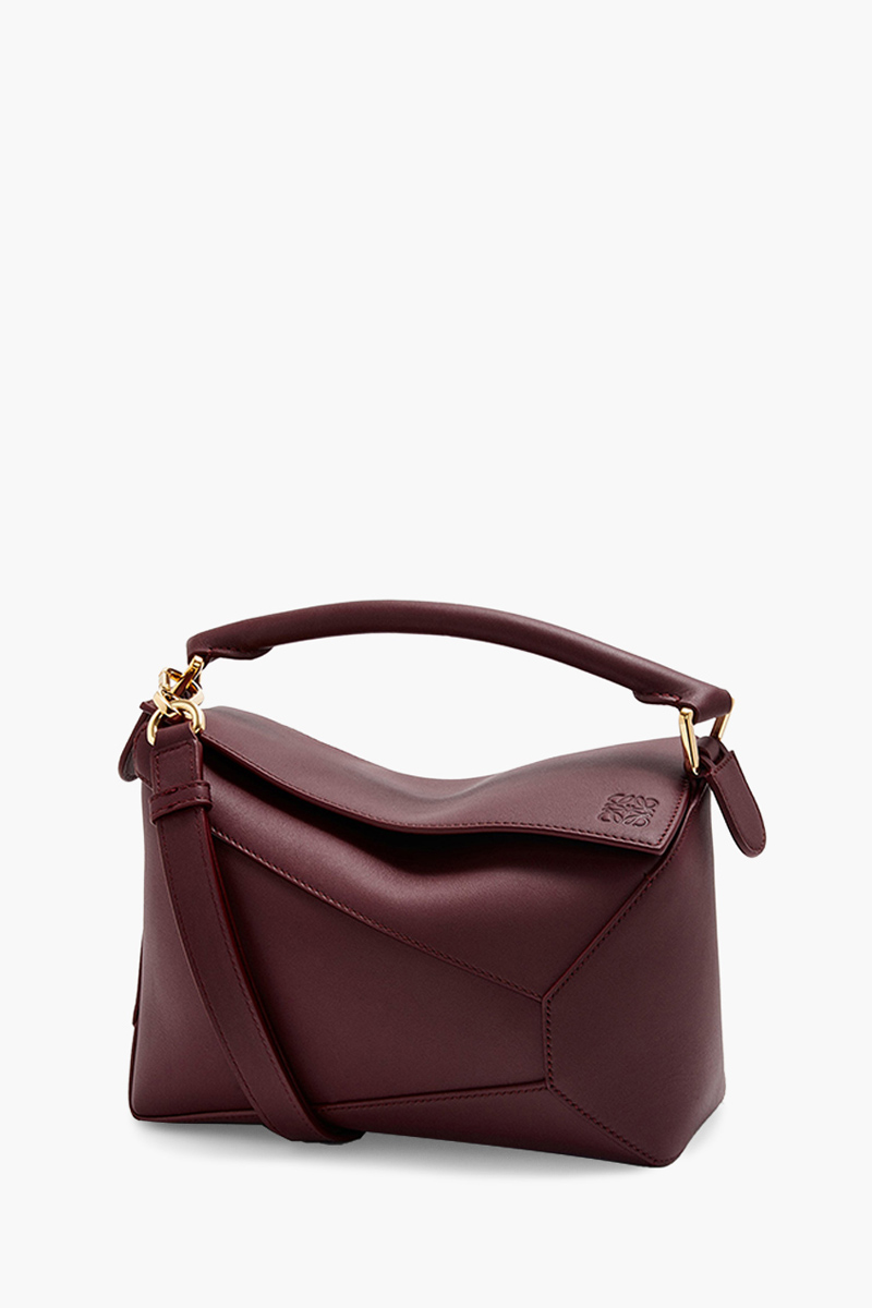 LOEWE Small Puzzle Bag in Dark Burgundy Classic Calfskin 0