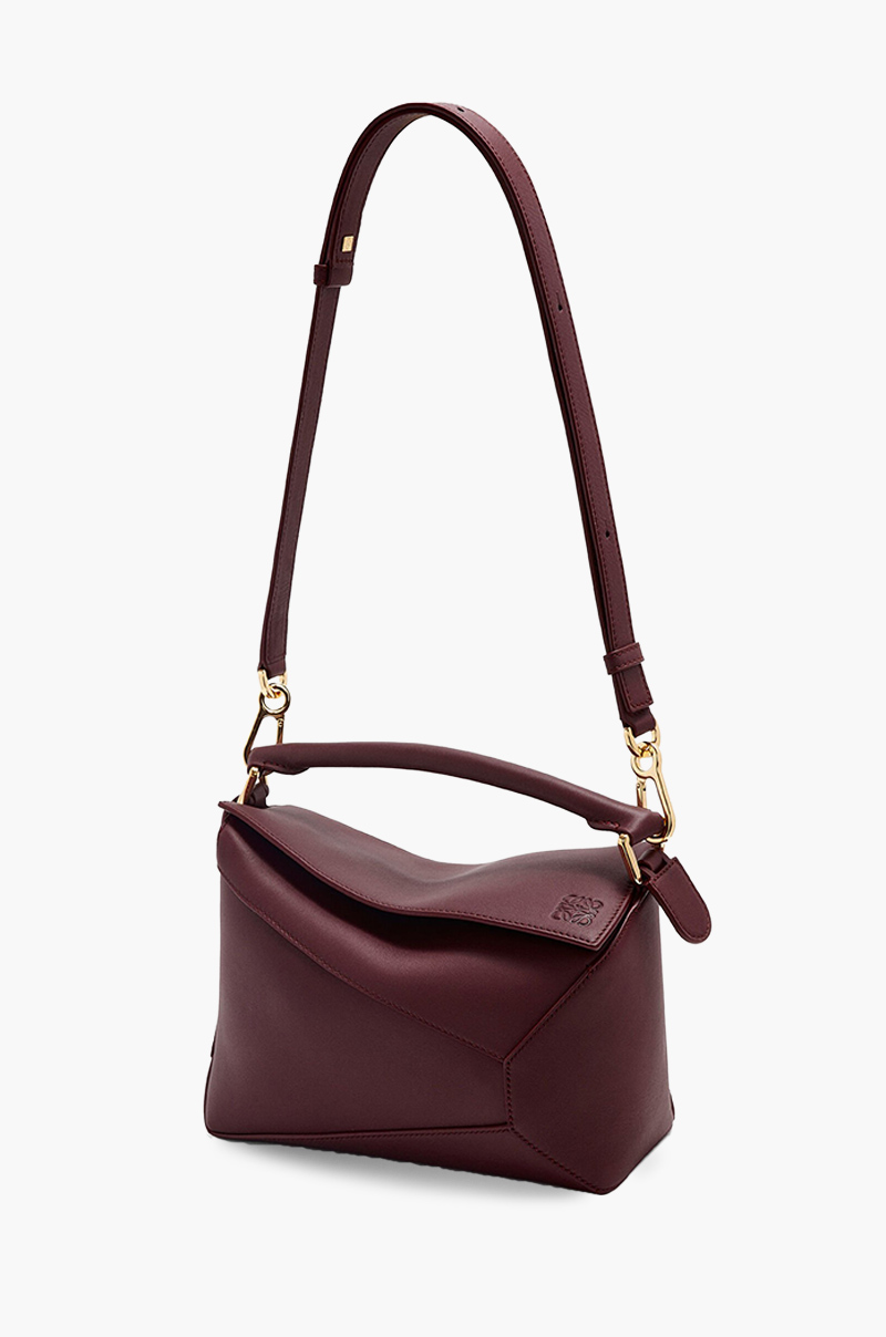 LOEWE Small Puzzle Bag in Dark Burgundy Classic Calfskin 3