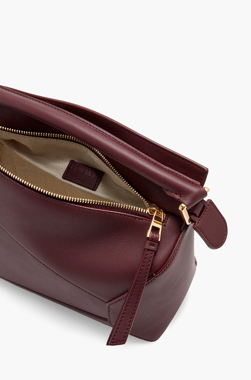 LOEWE Small Puzzle Bag in Dark Burgundy Classic Calfskin 4