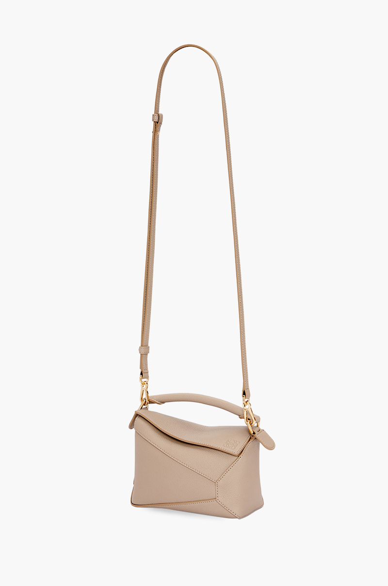 LOEWE Mini Puzzle Bag in Sand GHW Soft Grained Calfskin 3