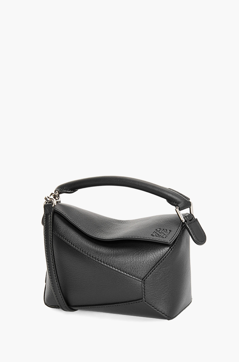 LOEWE Mini Puzzle Bag in Black Classic Calfskin 0