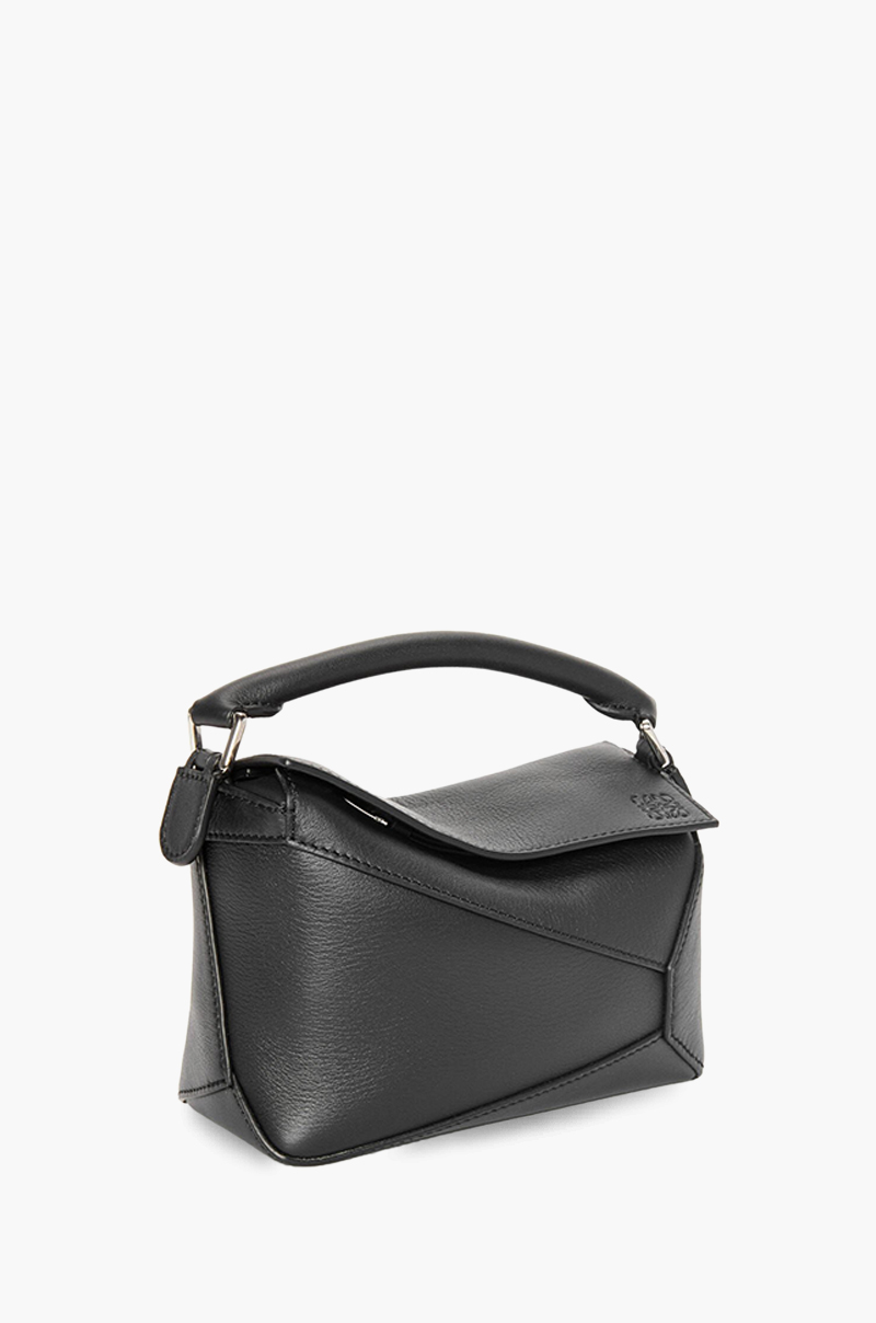 LOEWE Mini Puzzle Bag in Black Classic Calfskin 2