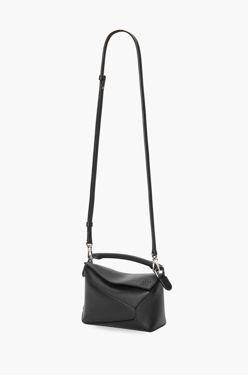 LOEWE Mini Puzzle Bag in Black Classic Calfskin 3