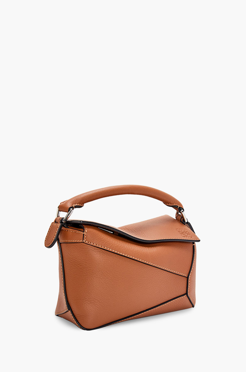 LOEWE Mini Puzzle Bag in Tan Classic Calfskin 2