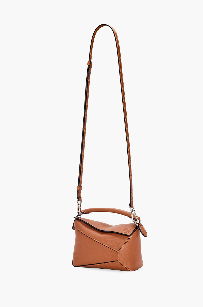 LOEWE Mini Puzzle Bag in Tan Classic Calfskin 3