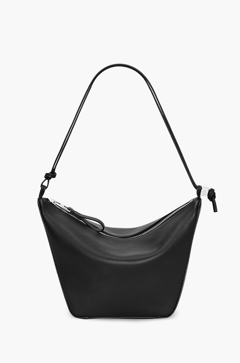 LOEWE Mini Hammock Hobo Bag in Black Classic Calfskin 0