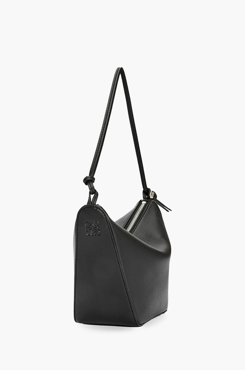 LOEWE Mini Hammock Hobo Bag in Black Classic Calfskin 2