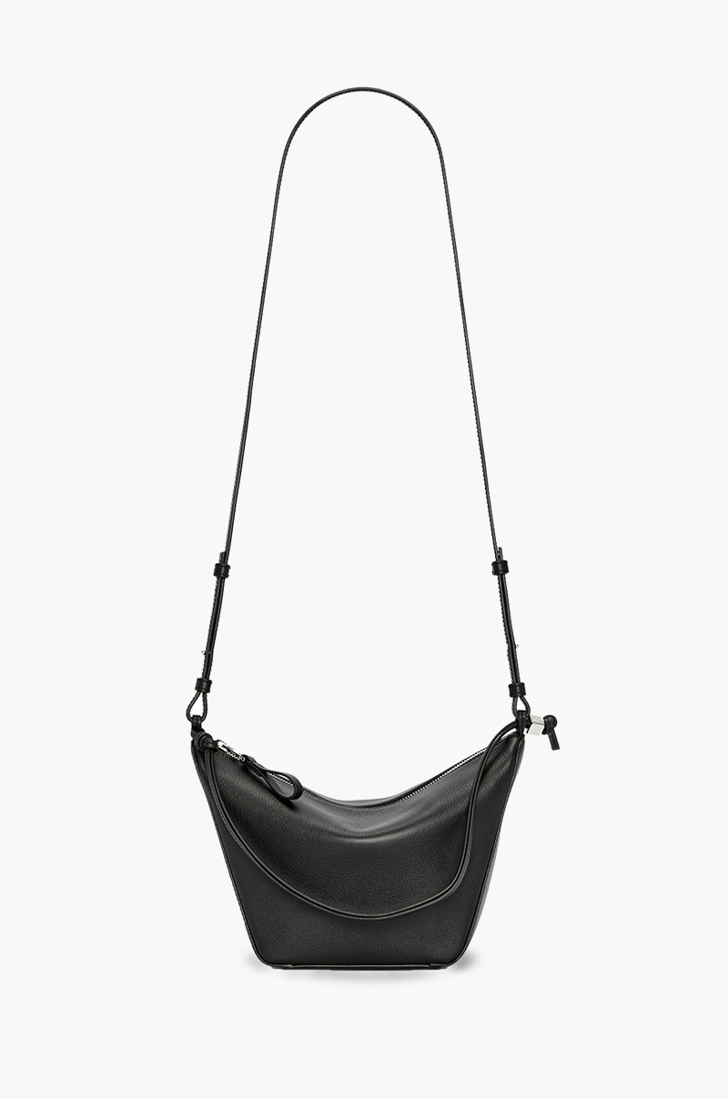 LOEWE Mini Hammock Hobo Bag in Black Classic Calfskin 3