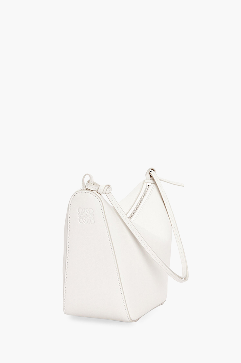 LOEWE Mini Hammock Hobo Bag in Soft White Classic Calfskin 1