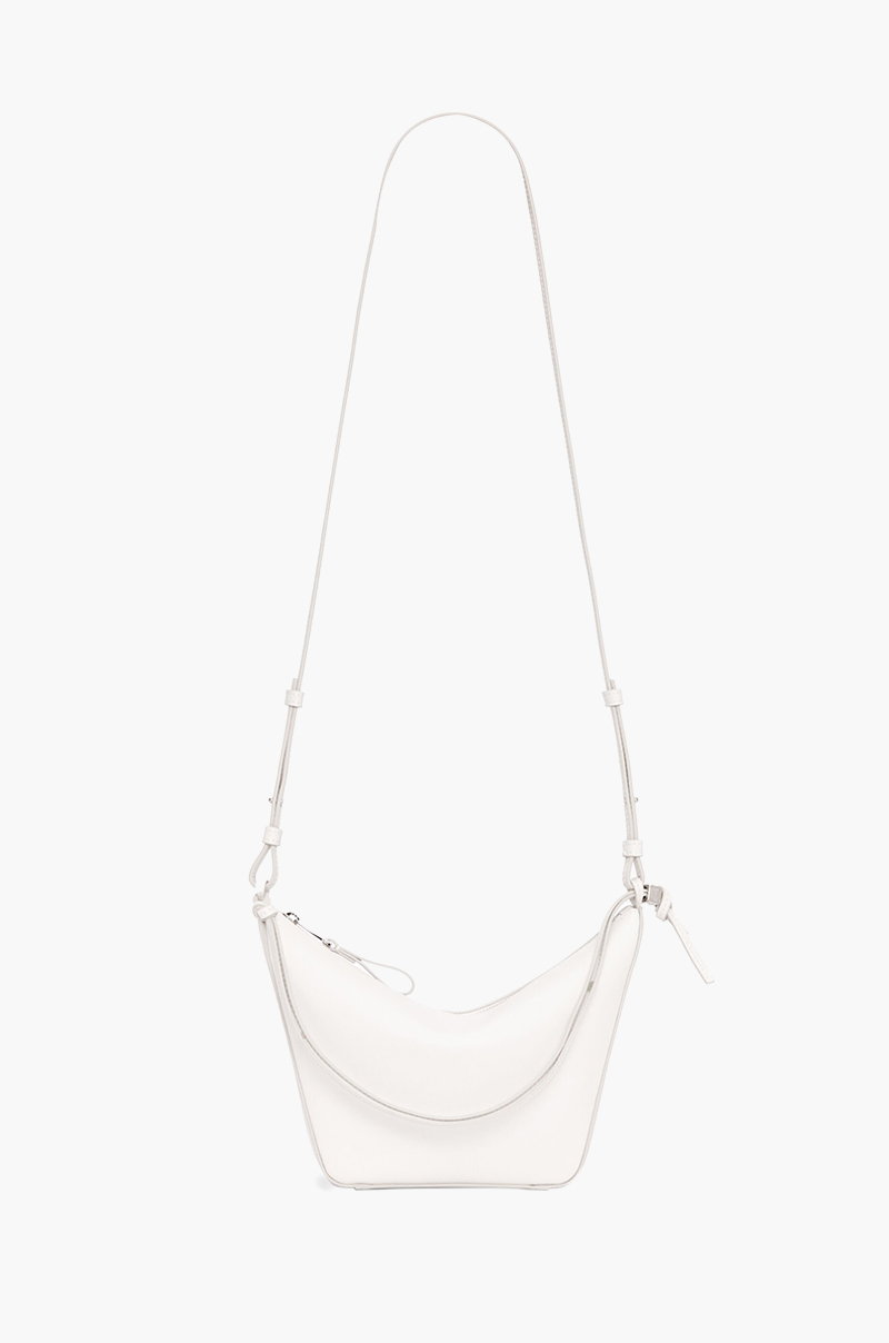 LOEWE Mini Hammock Hobo Bag in Soft White Classic Calfskin 2