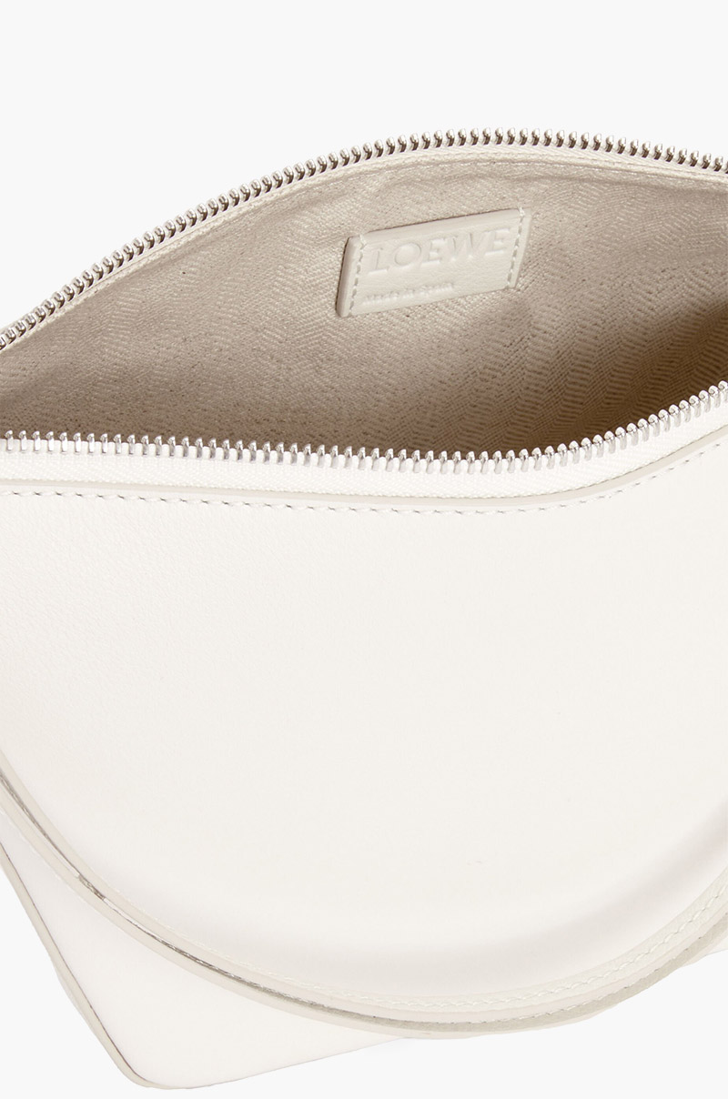 LOEWE Mini Hammock Hobo Bag in Soft White Classic Calfskin 3