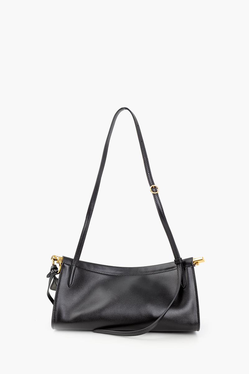 ALAIA Small Le Click East West Bag in Black Calfskin Leather 2