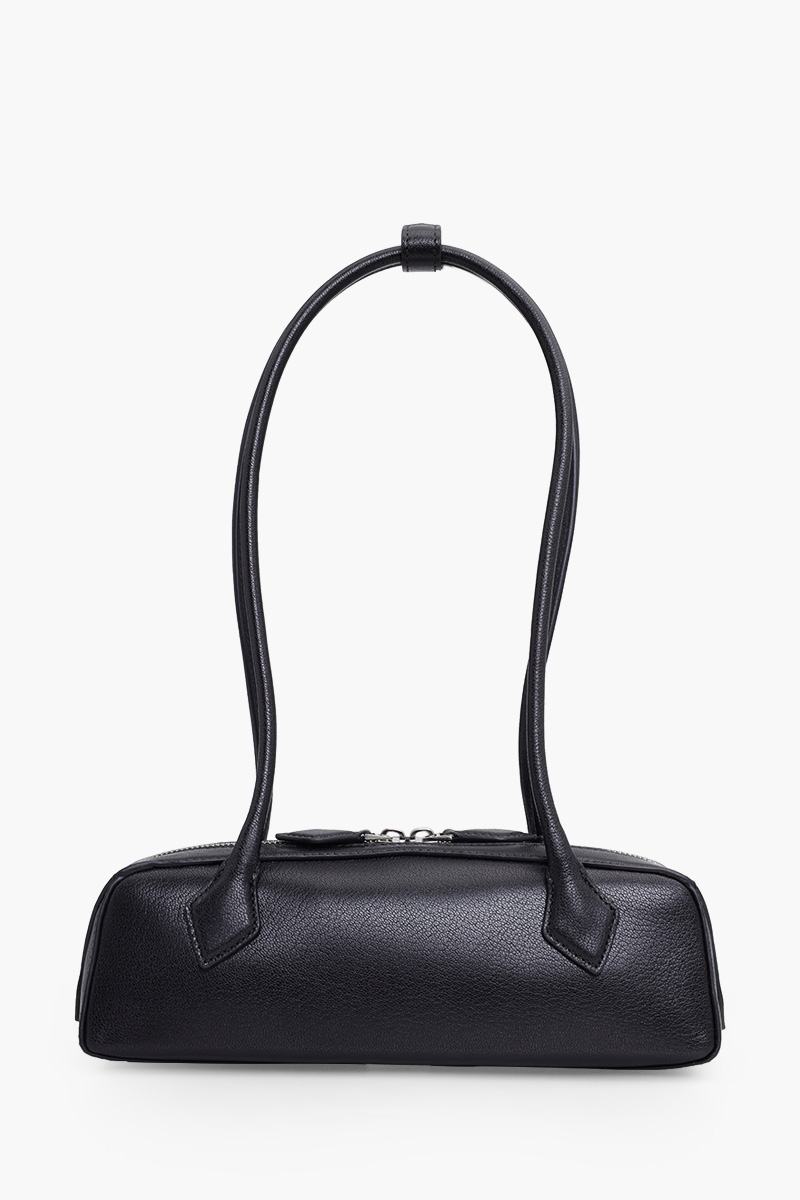 ALAIA Small Le Teckel Bag in Black Calf Leather 1