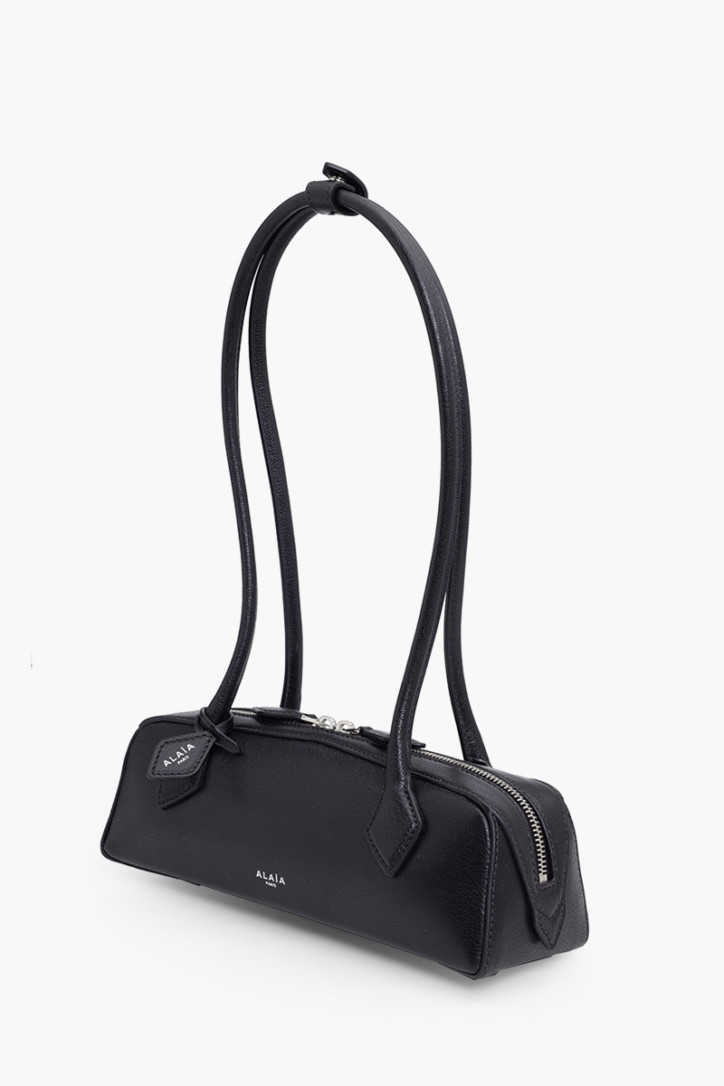 ALAIA Small Le Teckel Bag in Black Calf Leather 2