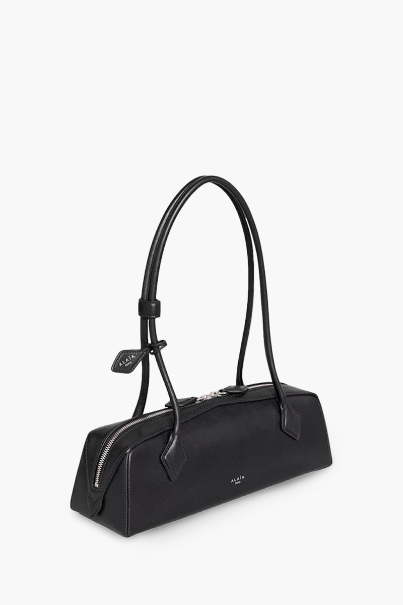 ALAIA Medium Le Teckel Bag in Black Goatskin Leather 2