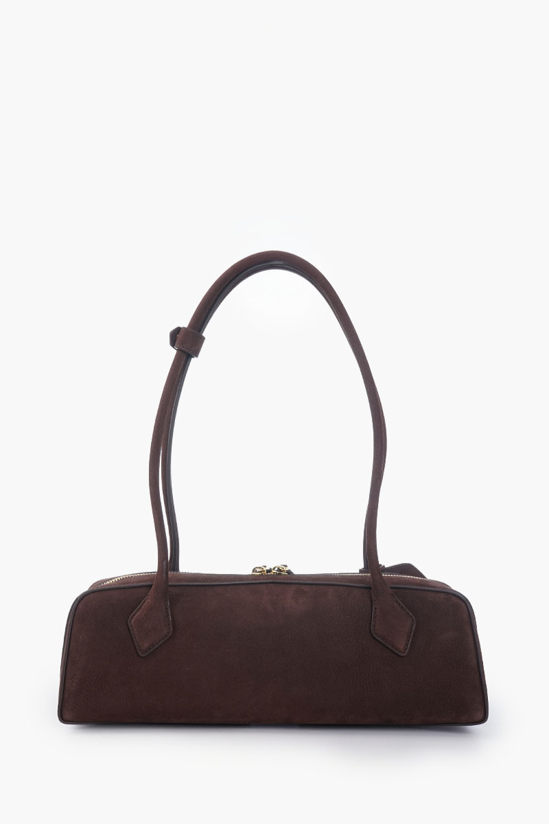 ALAIA Le Teckel Medium Bag in Golden Brown Nubuck 2