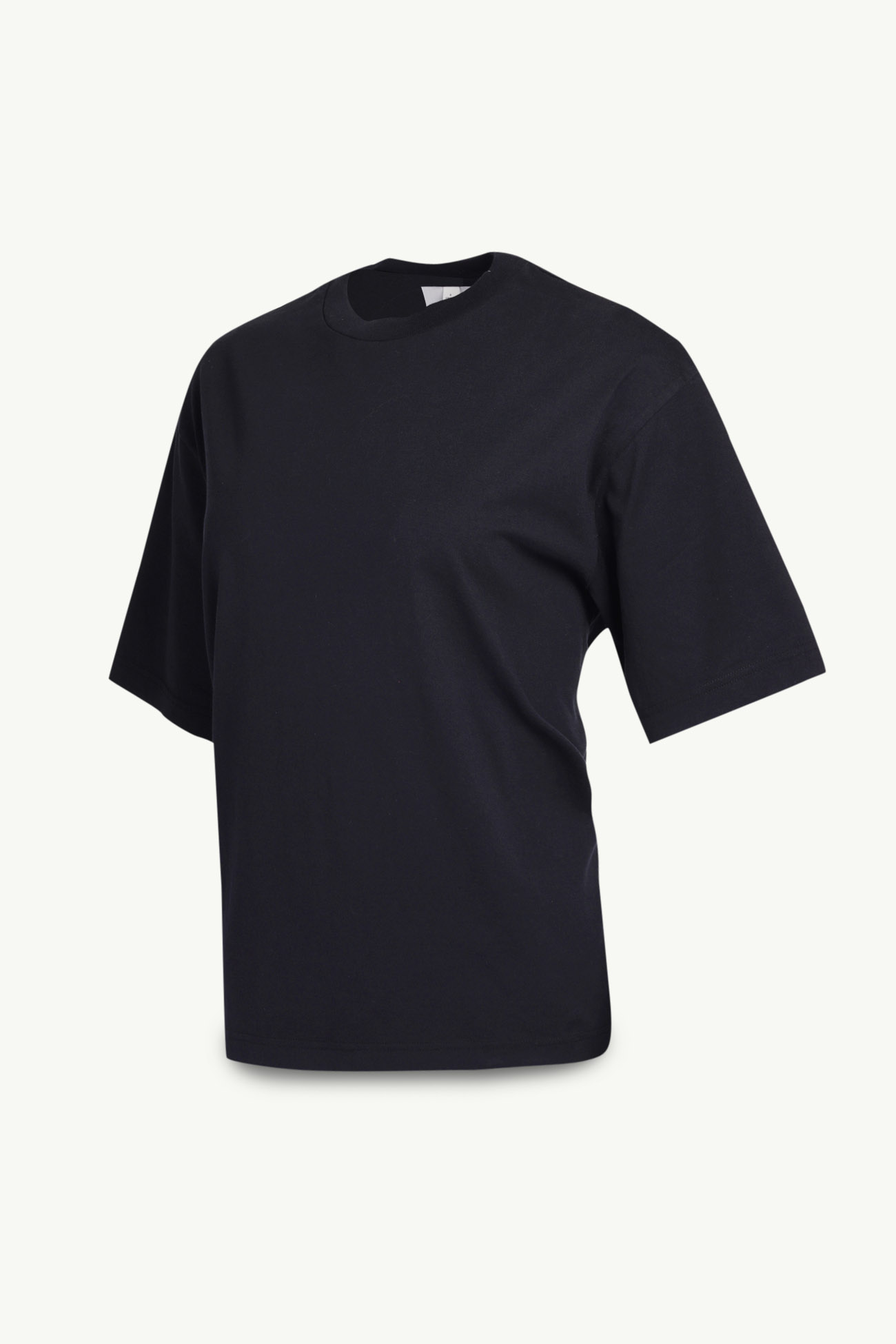 ACNE STUDIOS Women Crewneck Straight Fit T-Shirt in Black Organic Cotton  2