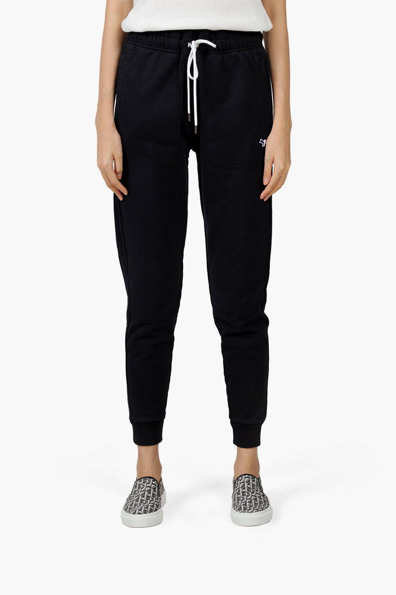 MAISON KITSUNE Unisex Tricolor Fox Patch Classic Jogger Pants in Black 0