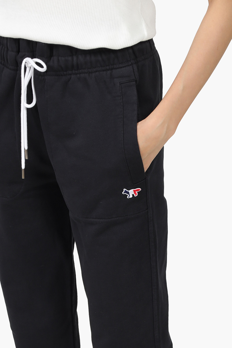 MAISON KITSUNE Unisex Tricolor Fox Patch Classic Jogger Pants in Black 3