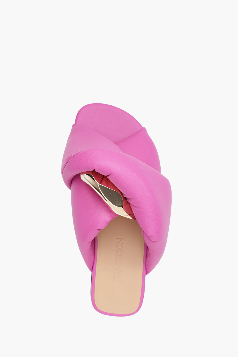 JW ANDERSON Women Chain Slide Sandals in Fuchsia GHW 3