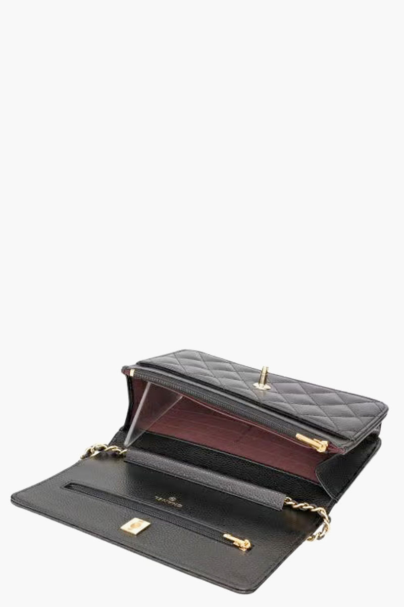 CHANEL Classic Wallet On Chain in Black Caviar LGHW 2