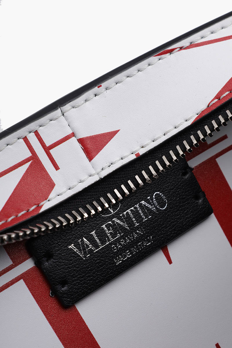 VALENTINO Men VLTN Times Belt Bag in White/Red 3