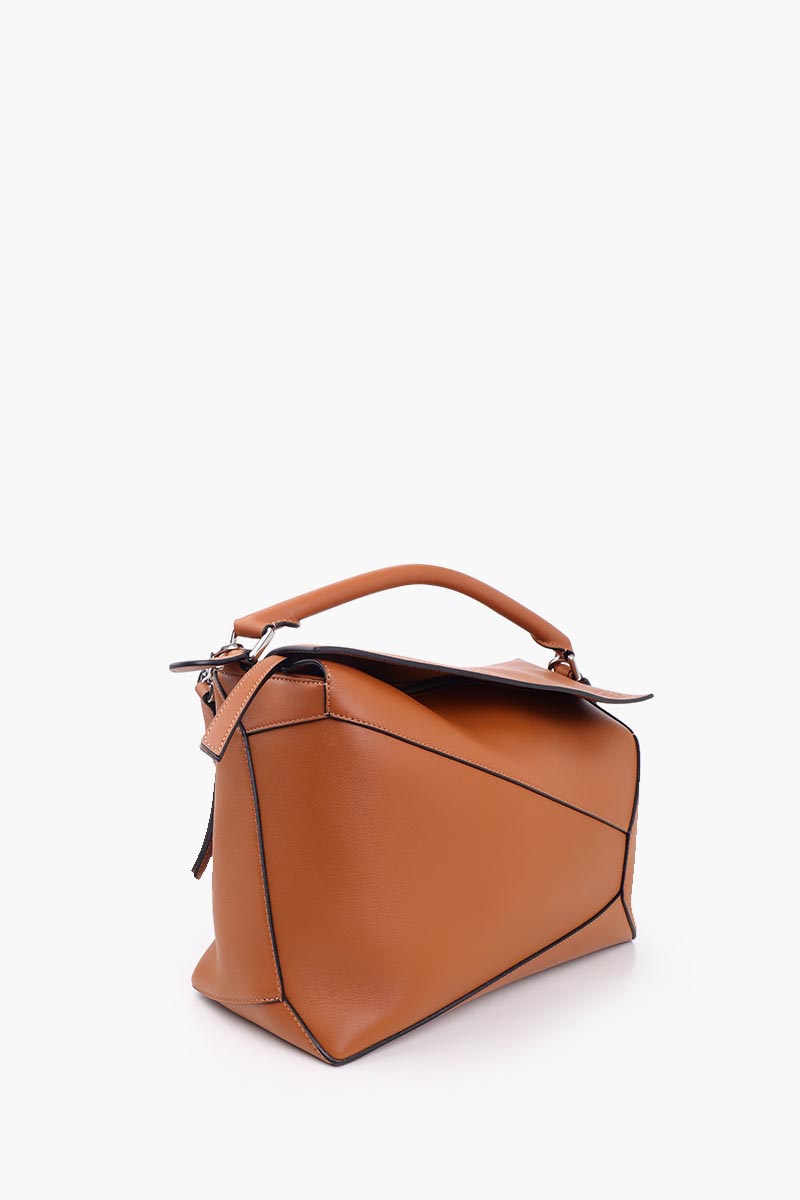 LOEWE Large Puzzle Bag in Tan Classic Calfskin 1