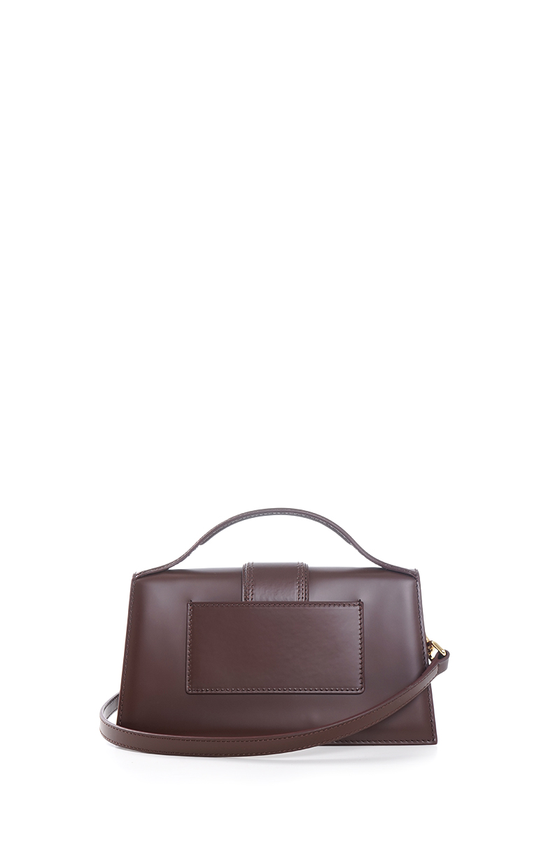 JACQUEMUS Le Grand Bambino Flap Crossbody Bag in Brown Smooth Leather 2