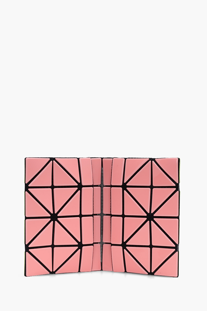 BAO BAO ISSEY MIYAKE Card Case in Yellow/Coral Pink Glossy 3