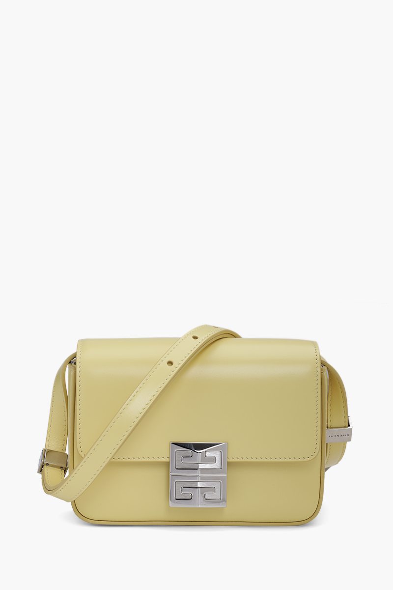 GIVENCHY Small 4G Flap Crossbody Bag in Banana Smooth Leather SHW 0