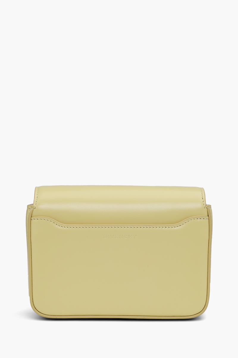 GIVENCHY Small 4G Flap Crossbody Bag in Banana Smooth Leather SHW 1