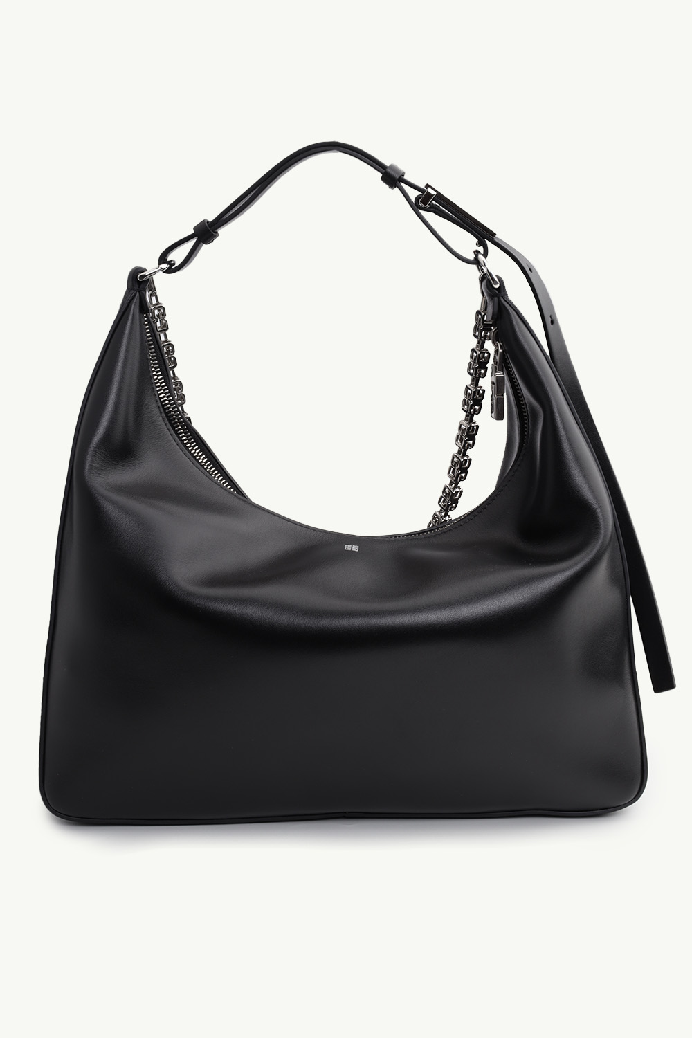 GIVENCHY Medium Moon Cut Out Bag in Black Smooth Leather 1