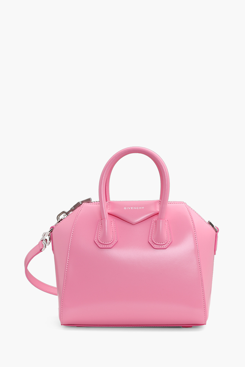 GIVENCHY Mini Antigona in 
Bright Pink Smooth Box Calfskin Leather 0