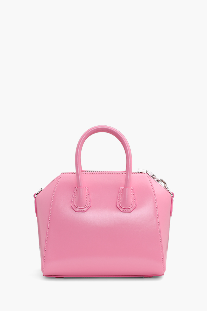 GIVENCHY Mini Antigona in 
Bright Pink Smooth Box Calfskin Leather 1