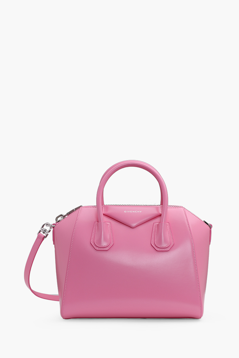 GIVENCHY Small Antigona in Bright Pink Smooth Calfskin 0