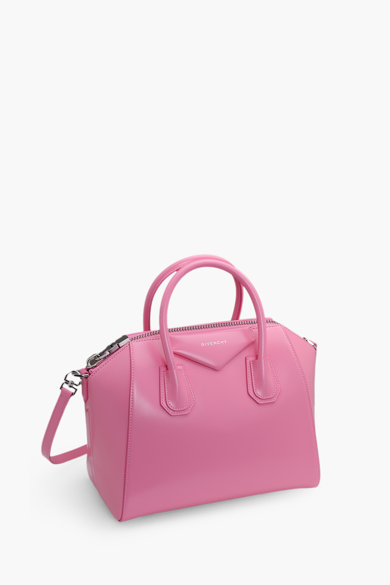 GIVENCHY Small Antigona in Bright Pink Smooth Calfskin 2