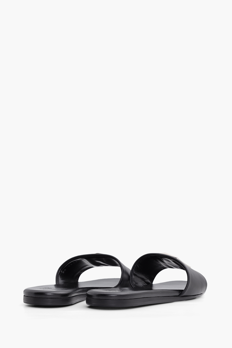 GIVENCHY Women 4G Plaque Logo Flat Sandals in Black SHW Leather 2