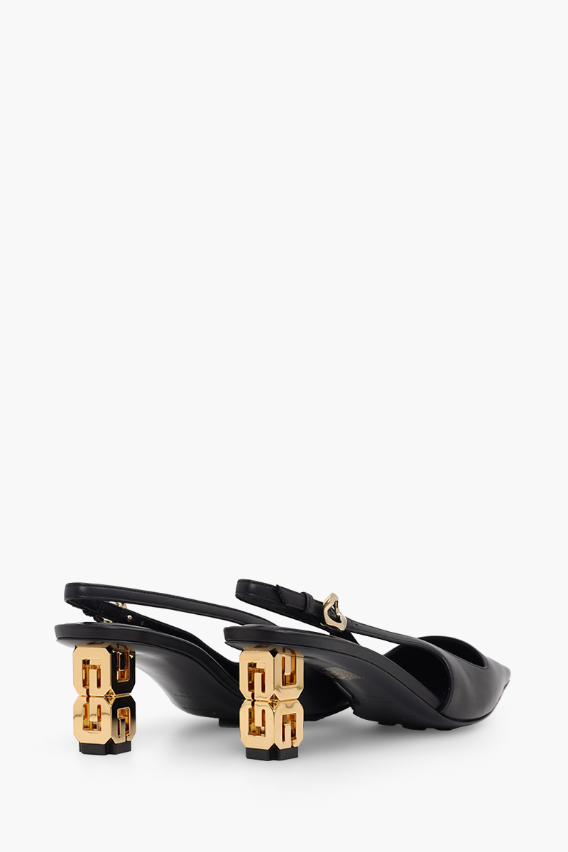 GIVENCHY G Cube Slingback Pumps 480mm in Black Leather 2