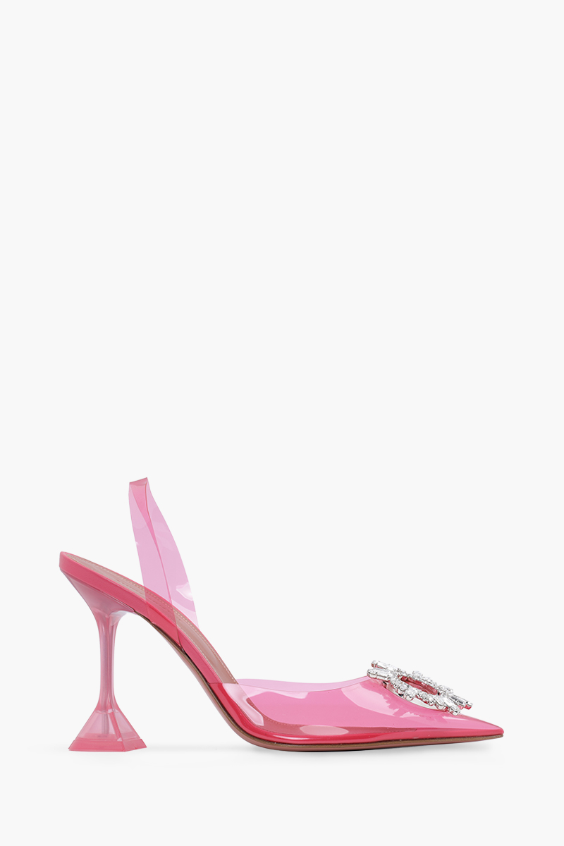 AMINA MUADDI Women Begum Glass Slingback PVC Pumps 95mm in Bubble Gum 0